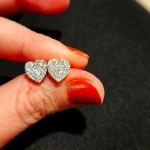 Heart shaped diamond earrings